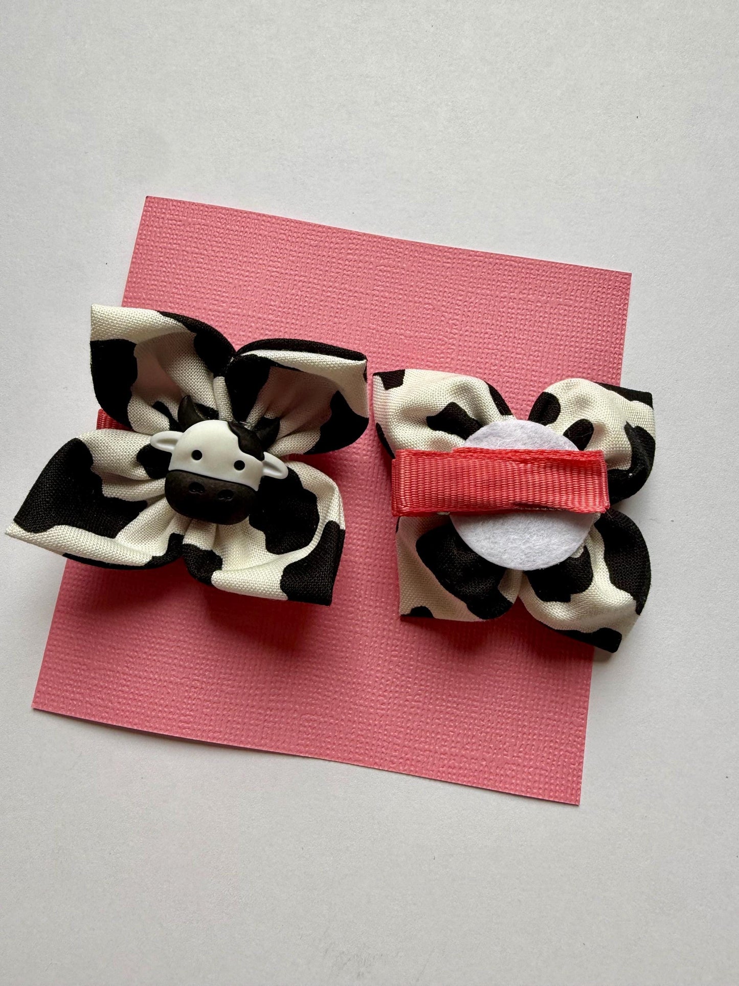 Cow Print Pigtail Set