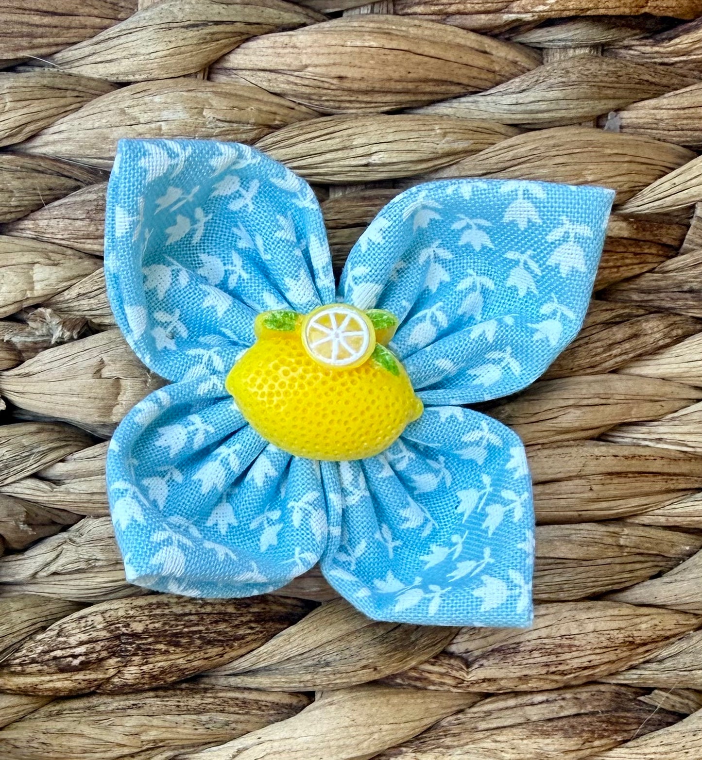 Blue Floral Lemon Single