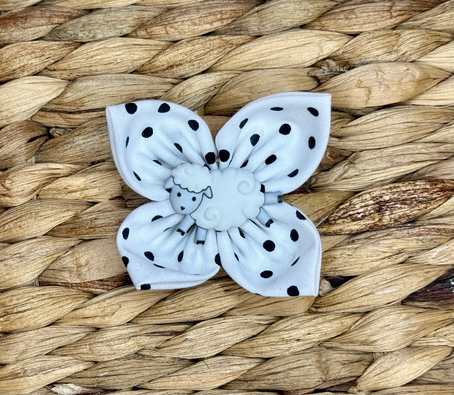 Polka Dot Sheep Single Bow