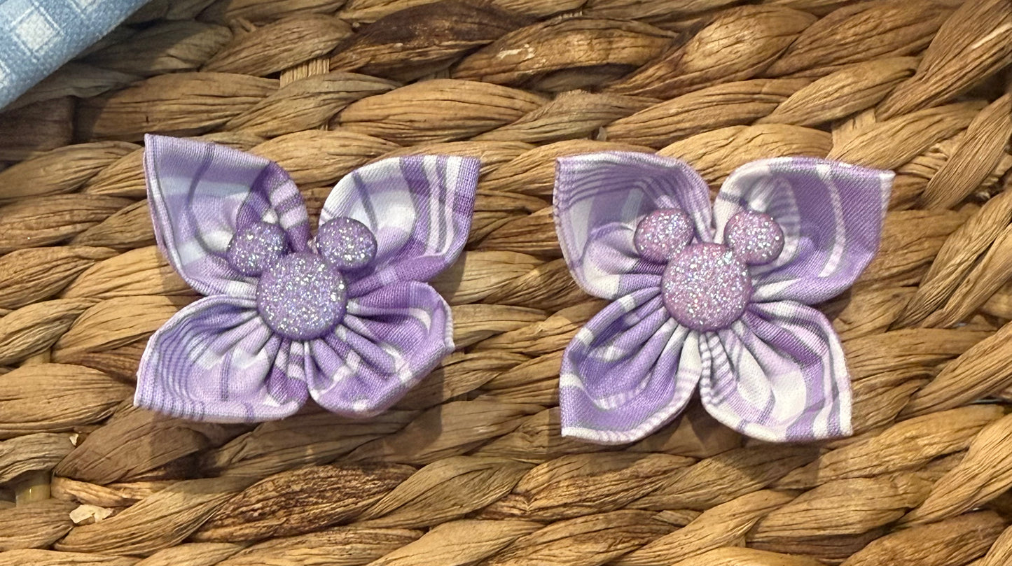 Plaid Mouse Ears Pigtail Set
