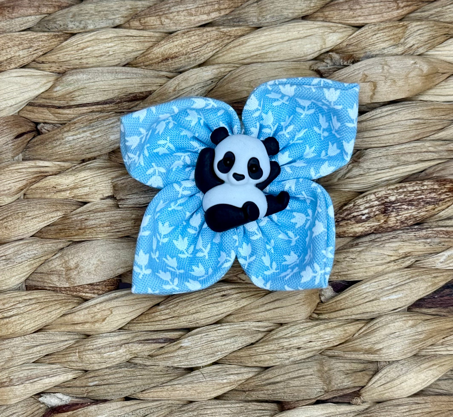 Floral Panda Single Bow