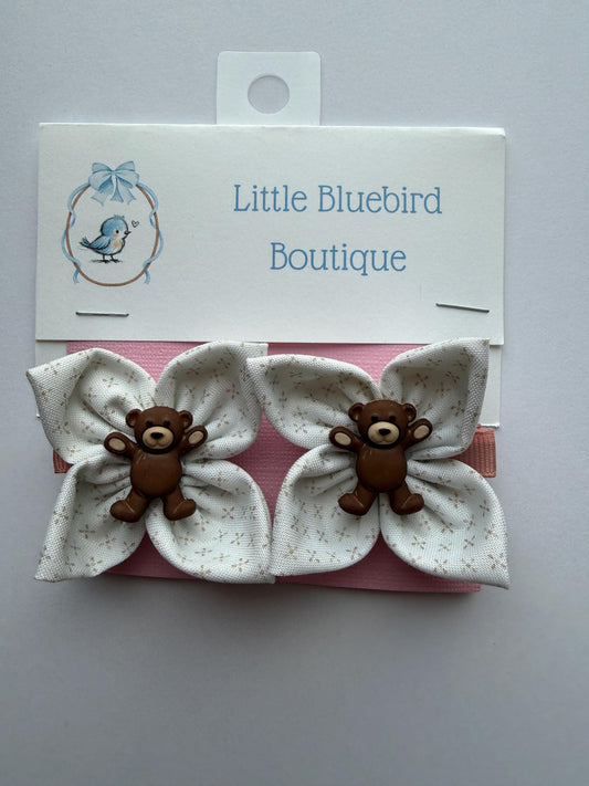 Teddy Bear Pigtail Set