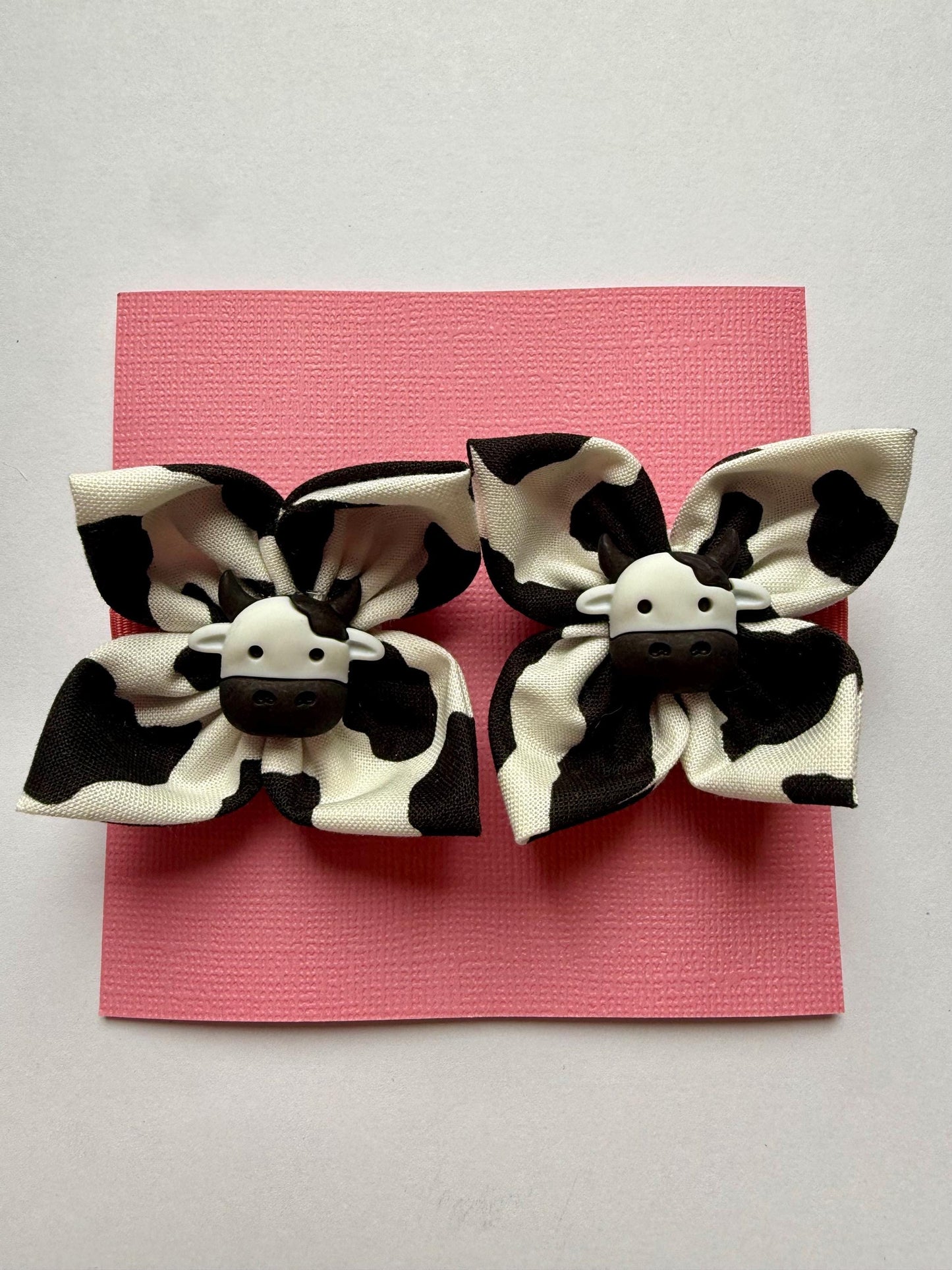 Cow Print Pigtail Set