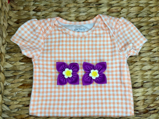 Purple Orange Blossoms Pigtail Set