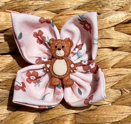 Single Floral Bear 2 Bow