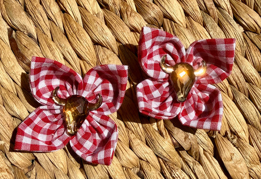 Cow Skull Pigtail Set
