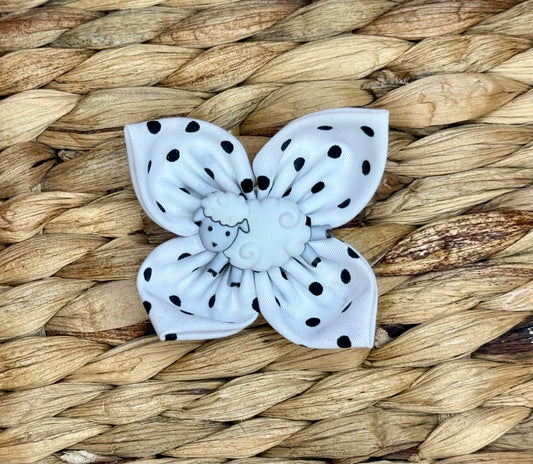 Polka Dot Sheep Single Bow