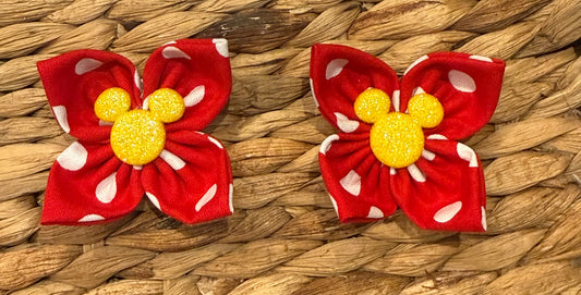 Polka Dot Mouse Ears Pigtail Set