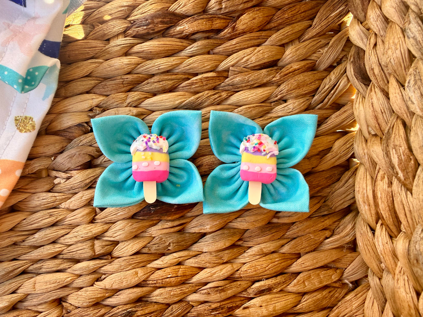 Blue Ice cream  Pigtail Set