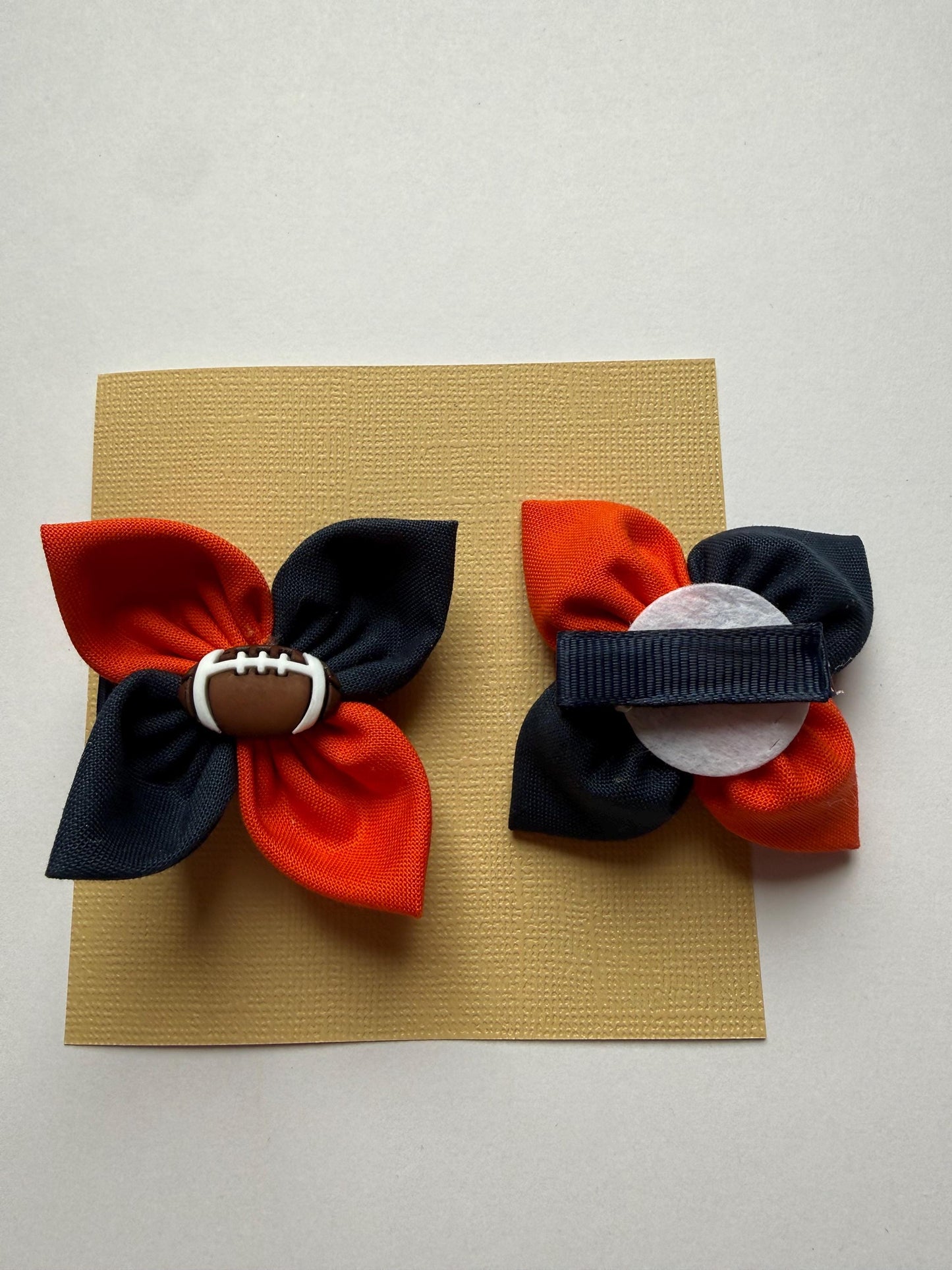Broncos Football Pigtail Set