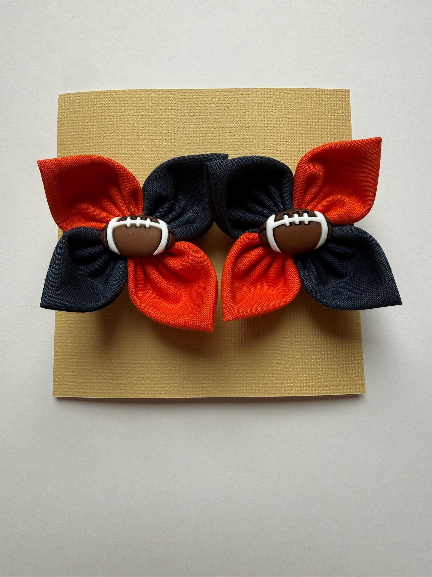 Broncos Football Pigtail Set